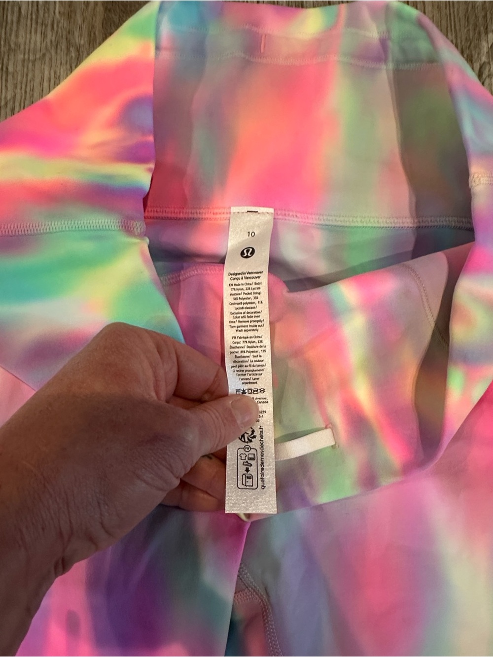 NEW with tags! Lululemon wunder train short Psychedelic Wash Multi sz 10 - Picture 4 of 6